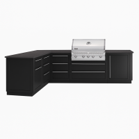 Металлическая уличная кухня KuhniGrill Ontario, черная