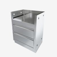 Тумба-основание боковой горелки Brennex BG011 с 2-мя выдвижными ящиками металик Онтарио