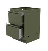 Тумба универсальная с 2-мя большими выдвижными ящиками, зеленая Онтарио