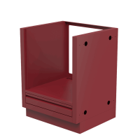 Тумба под встраиваемый духовой шкаф 600, красная Онтарио