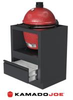 Тумба-основание для круглого керамического гриля KAMADO Joe classic II с ящиком черная Онтарио
