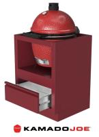 Тумба-основание для круглого керамического гриля KAMADO Joe classic II с ящиком красная Онтарио