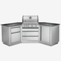 Угловая уличная гриль-кухня KuhniGrill Ontario, металлик