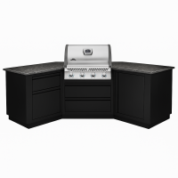 Угловая уличная гриль-кухня KuhniGrill Ontario, черная