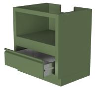 Тумба-основание для овальных керамических грилей зеленая Онтарио