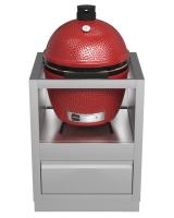 Тумба-основание для круглого керамического гриля KAMADO Joe classic II с ящиком металлик Онтарио