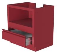 Тумба-основание для овальных керамических грилей красная Онтарио