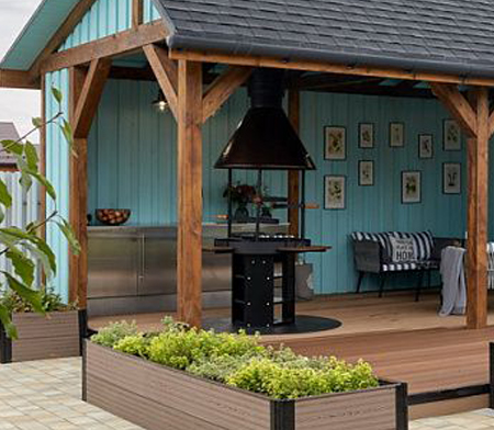 Уличная кухня Orlando designed by AWELT в беседке