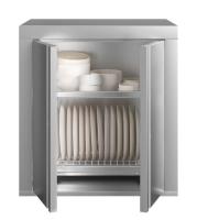 Шкаф навесной для тарелок и чашек закрывающиеся двери распашные Онтарио