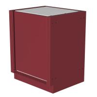 Тумба под встраиваемый холодильник, красная Онтарио