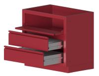 Тумба-основание гриль-мангала 900, красная Онтарио