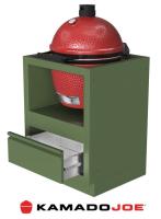 Тумба-основание Онтарио для круглого керамического гриля KAMADO Joe classic II с ящиком зеленая