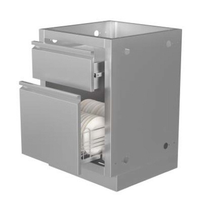 Тумба с 2-мя выдвижными ящиками 610 малый и большой с посудосушителем Онтарио