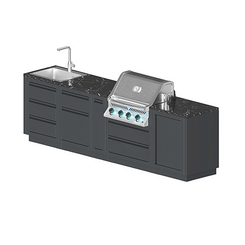 Модульная гриль-кухня Napoleon Oasis 500 черная Онтарио