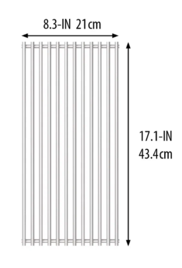 Решетка из нерж. стали для гриля 1 шт (21 см х 43 см) Sov/ BK