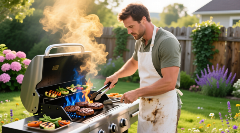 Устройство газового гриля