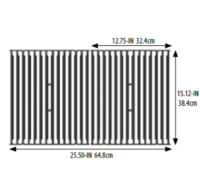 Решетка чугунная для топочной камеры 2 шт (33 см х 39 см) Sig/ BK