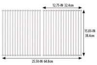 Решетка для топочной камеры 1 шт (33 см х 39 см) Sig/ BK