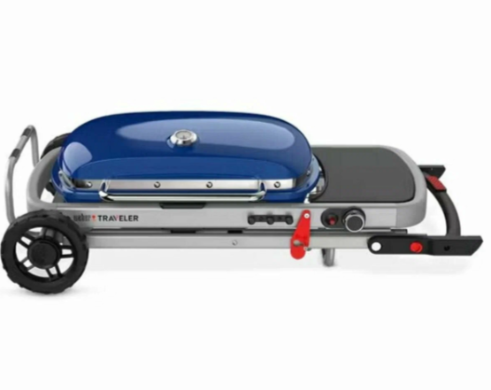 Weber Traveler гриль газовый портативный, уличный синий