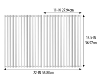 Решетка из нерж. стали для гриля 2 шт (27см х 38см) прут 8мм Royl/Mon/ BK