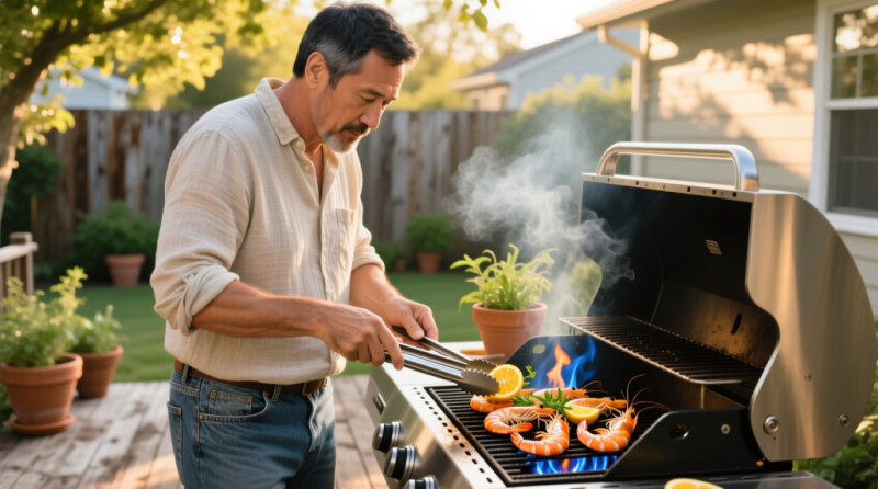 Креветки на гриле