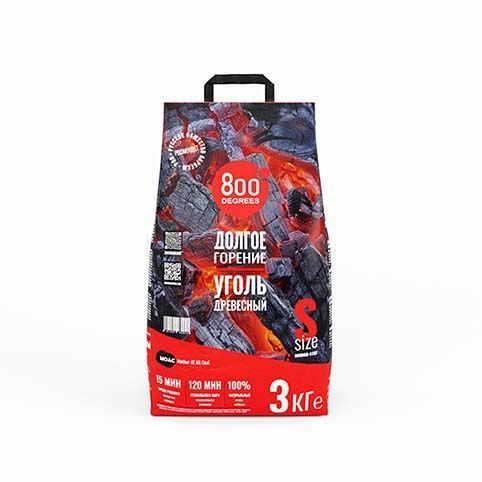 Уголь кусковой древесный 3 кг 800 Degrees lump charcoal