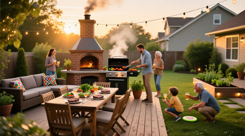 Терраса с мангальной зоной