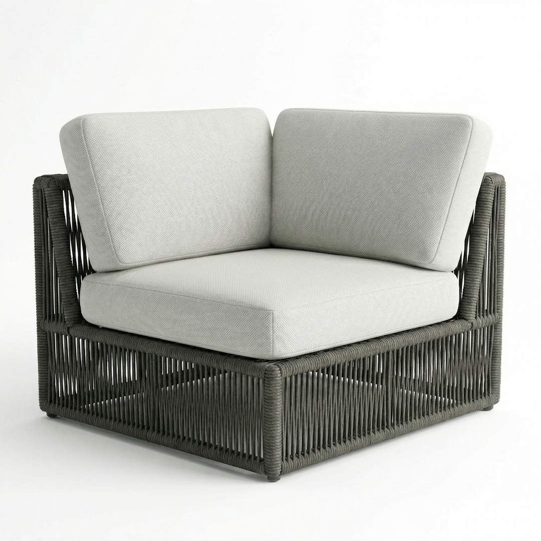 Канцлер. Серый. Модуль дивана угловой центральный