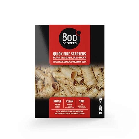 Розжиг роллы 800 Degrees Быстрый розжиг, 16 ролла