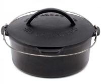 Духовка голландская чугунная 5.2л, крышка с логотипом, 2 ручки, для XXL/XL/L/M