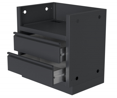 Тумба-основание гриля BI32/BIG-32 с 2-мя выдвиж. ящ. ONTARIO, арт. UGCB32 RAL9004m moire