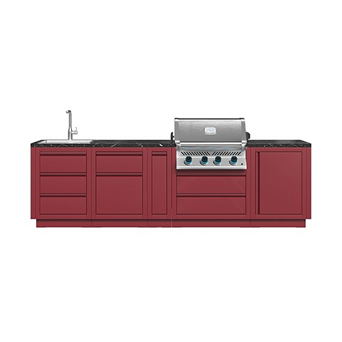 Модульная гриль-кухня Napoleon Oasis 500 красная Онтарио