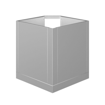 Тумба-основание угловая для овальных керамических грилей с выдвижным ящиком металлик Онтарио