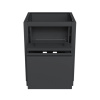 Тумба для мусора с держателем для бумажных полотенец черная Онтарио