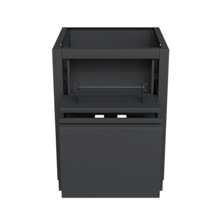 Тумба для мусора с держателем для бумажных полотенец черная Онтарио