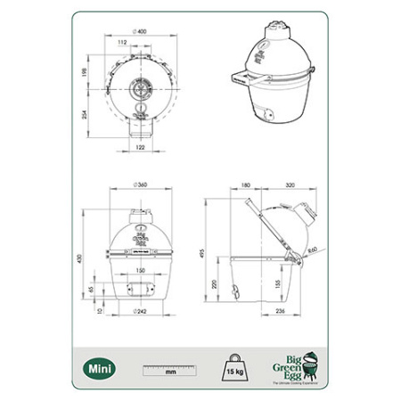 Керамический гриль Big Green Egg Mini