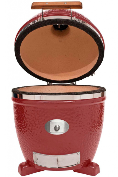 Керамический угольный гриль Monolith Classic Red Pro Solo, 46 см, красный