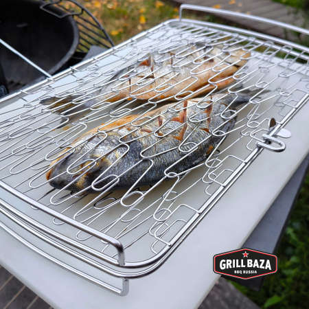 Сетка для жарки рыбы и овощей Grillbaza, нержавеющая сталь