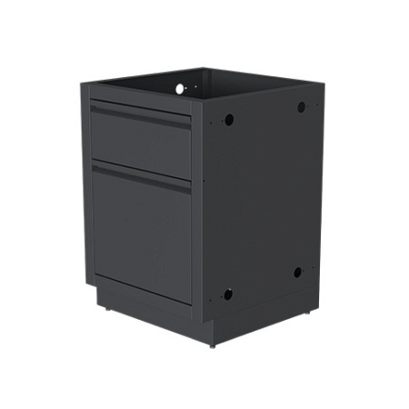 Тумба для мусора с держателем для бумажных полотенец черная Онтарио