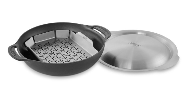 Вок Weber со вставкой для приготовления на пару - Gourmet BBQ System