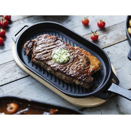 Чугунная ребристая сковорода со съемной ручкой Ooni