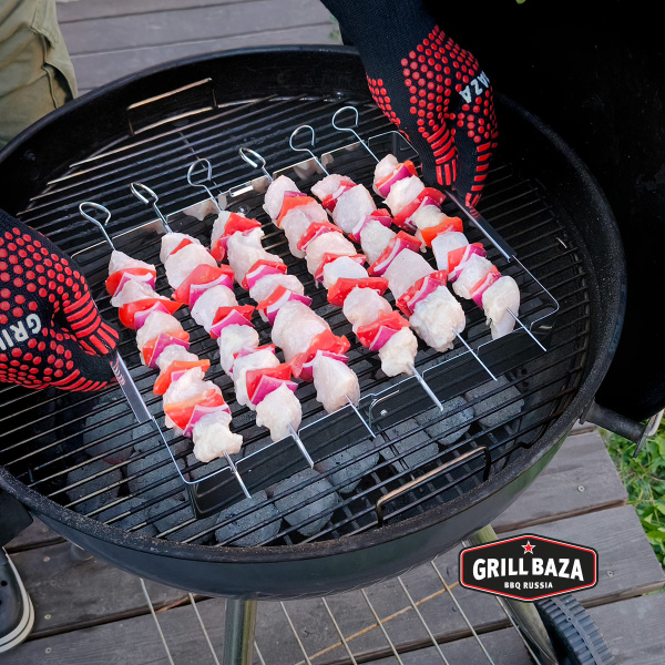 Набор для шашлыка Grillbaza, нерж 