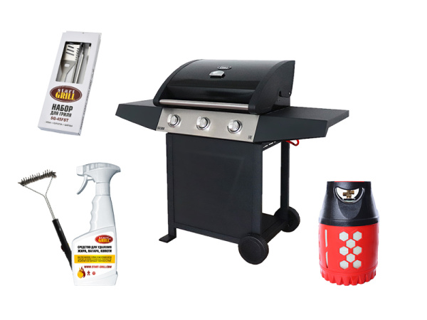 Комплект-минимум: Газовый гриль-300 SG и инструменты
