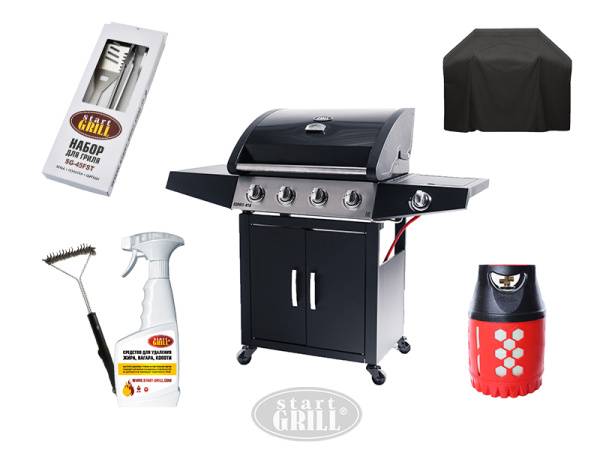 Комплект-минимум: Газовый гриль Esprit-41B SG и инструменты