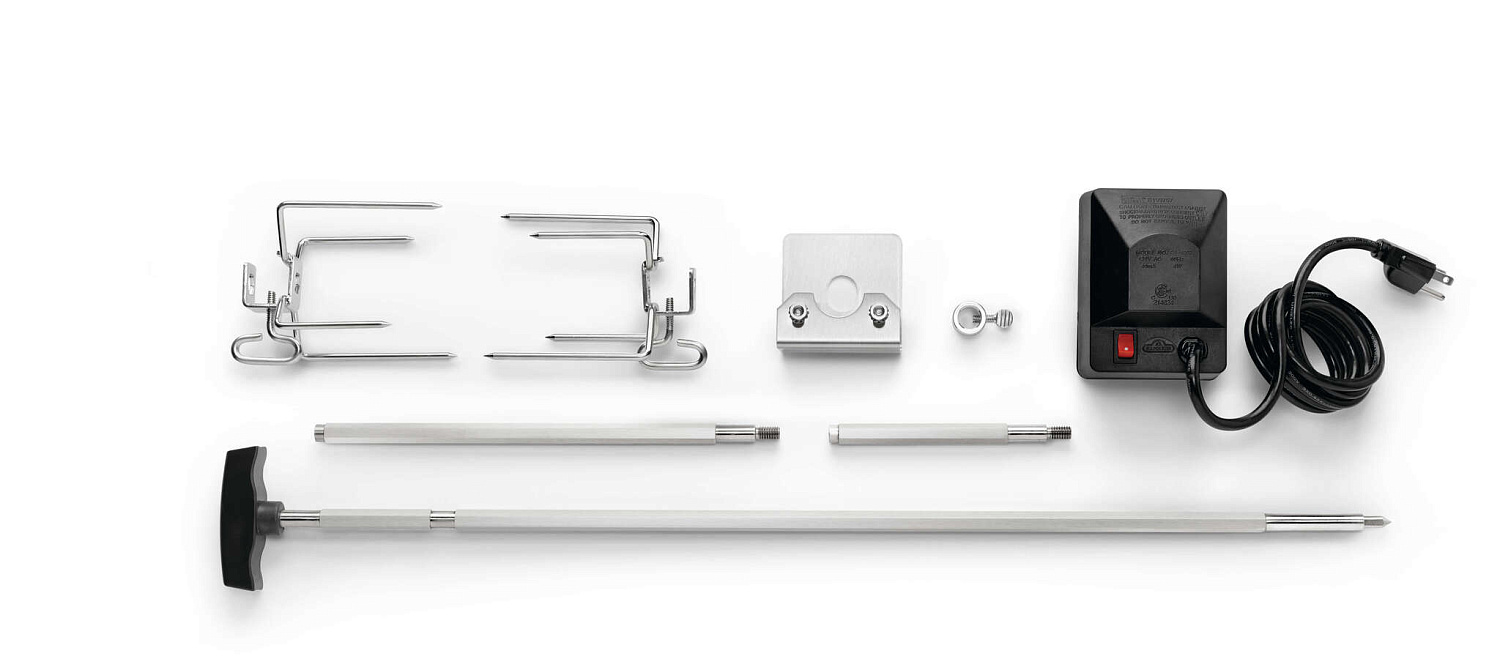 Вертел с 2-мя зажимами и электромотором для грилей Rogue (365/425/525/625)