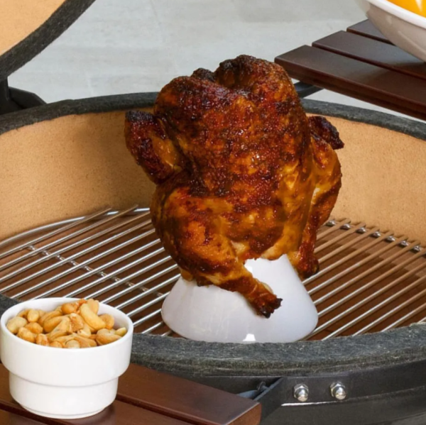 Подставка керамическая для запекания курицы на пиве/вине/маринаде, Kamado Joe