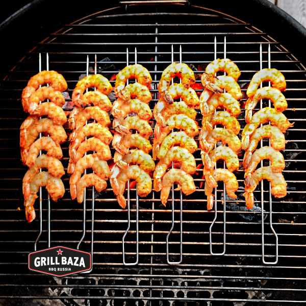 Шпажки-шампуры для гриля, двойные. Количество аксессуаров - 8 штук