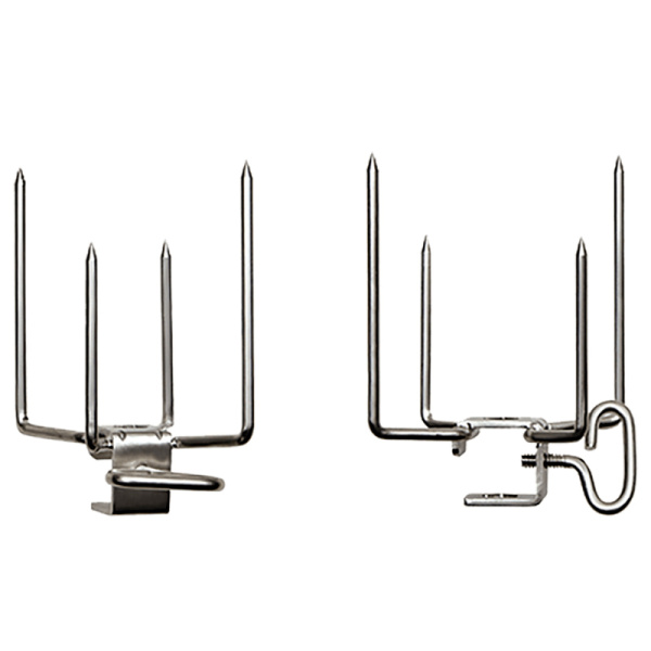 Комплект из 2-х складных зажимов для вертела (нерж.сталь)