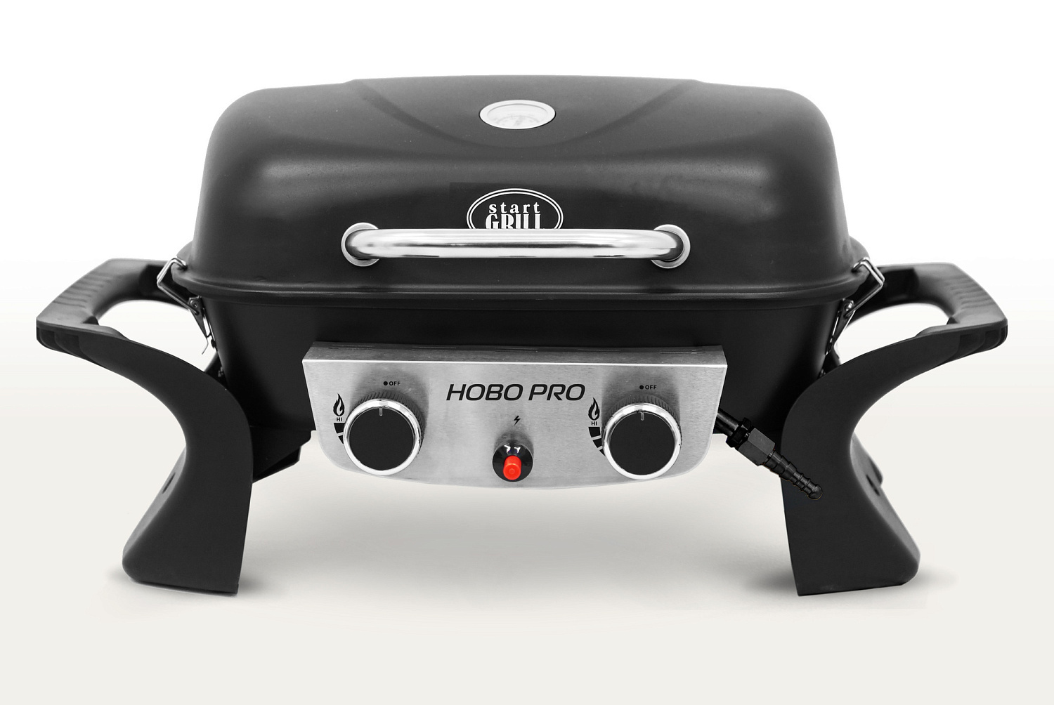 Комплект: Портативный газовый гриль 2 горелки и Подставка складная для газового гриля HOBO PRO