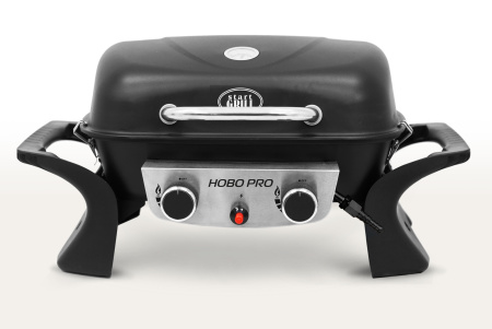 Комплект: Портативный газовый гриль 2 горелки и Подставка складная для газового гриля HOBO PRO